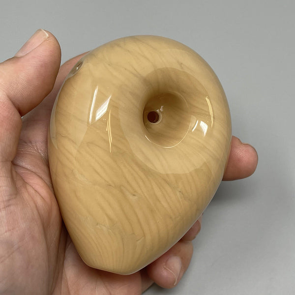 Cream Pie Panther Pipe by Empire Glassworks