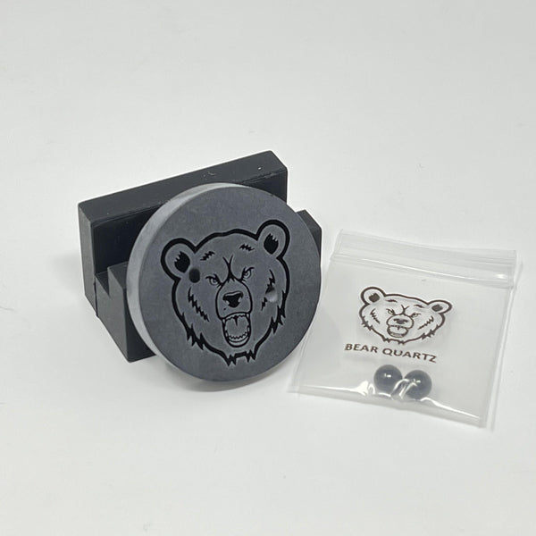 Bear Quartz Frosty Spinner Disk with Pearls (Limited Edition)