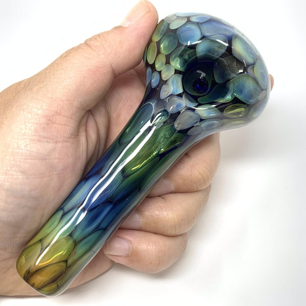 Bubble Trap Spoon Pipe by Bones Glass