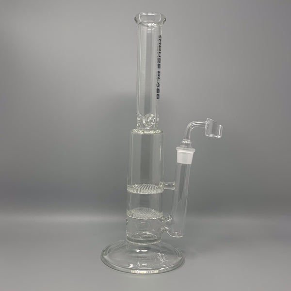 House Glass Bottleneck Double Honeycomb, 12 inch Straight