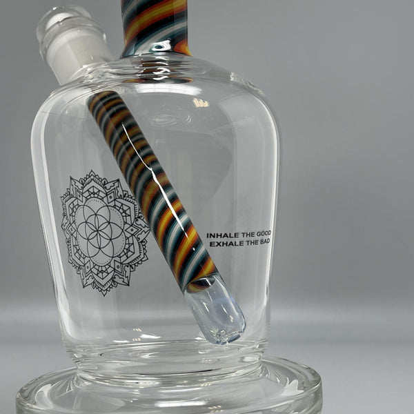 idab Line Worked Hennessey Bottle with Base