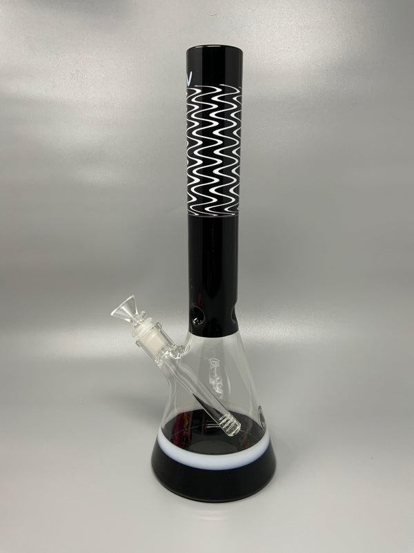 Mav Glass 2 Tone Wig Wag Reversal Beaker Bong