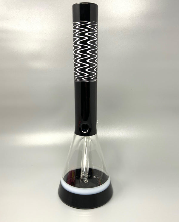 Mav Glass 2 Tone Wig Wag Reversal Beaker Bong