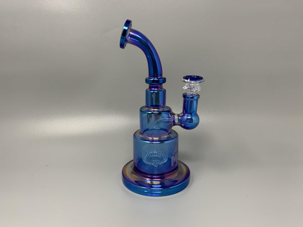 MK Glass Cake Stack (Blue Iridescent)