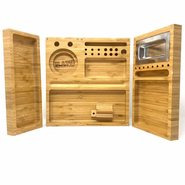 Raw Triple Flip Bamboo Rolling Tray