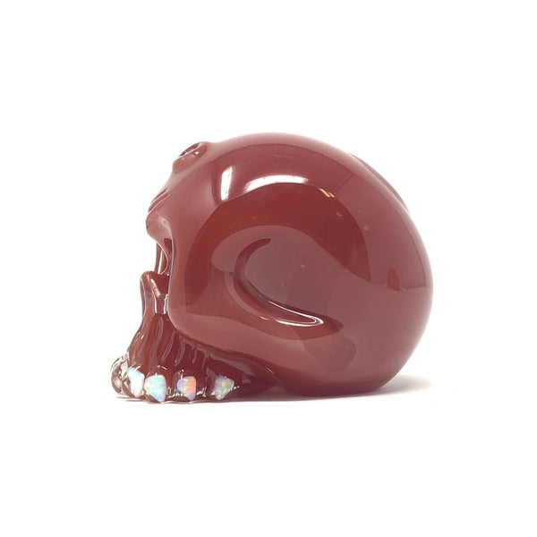 Red Skull with Opal Grill by Carsten Carlile