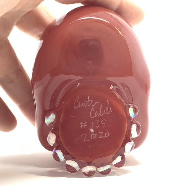 Red Skull with Opal Grill by Carsten Carlile