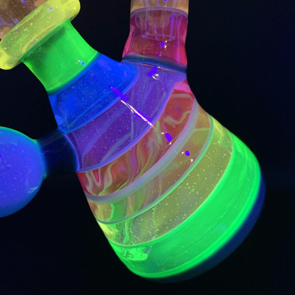 Waterfall Rainbow, 6.5 inches, (UV /w blacklight) By Dustorm