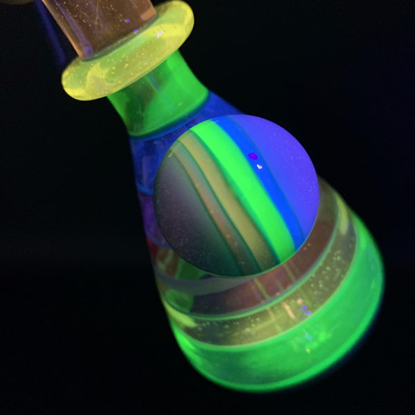 Waterfall Rainbow, 6.5 inches, (UV /w blacklight) By Dustorm