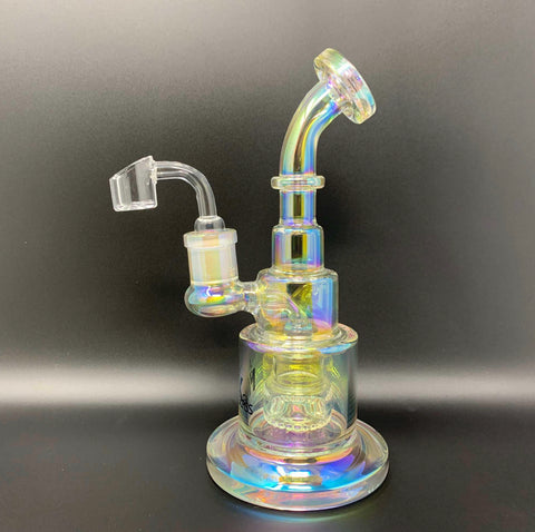 thumbnail image 2 of US Caliber Gunmetal Hookah – 20.5" Glass Water Pipe With Diffuser, Stainless Steel & Silicone, XB21 Bomb Shisha 2 of 3