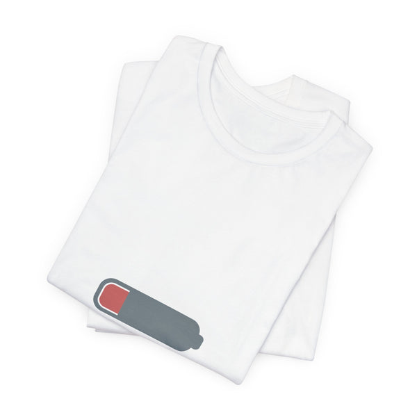 Social Battery Crash Tee | Introvert Shirt, Battery Icon Humor