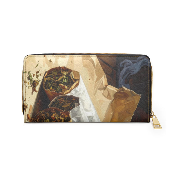 Joint Zipper Wallet — Vintage Roll Print