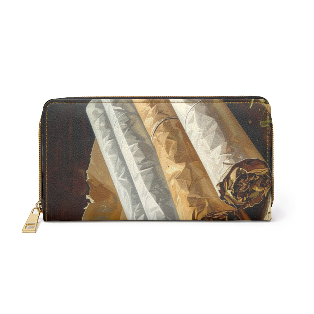 Joint Zipper Wallet — Vintage Roll Print