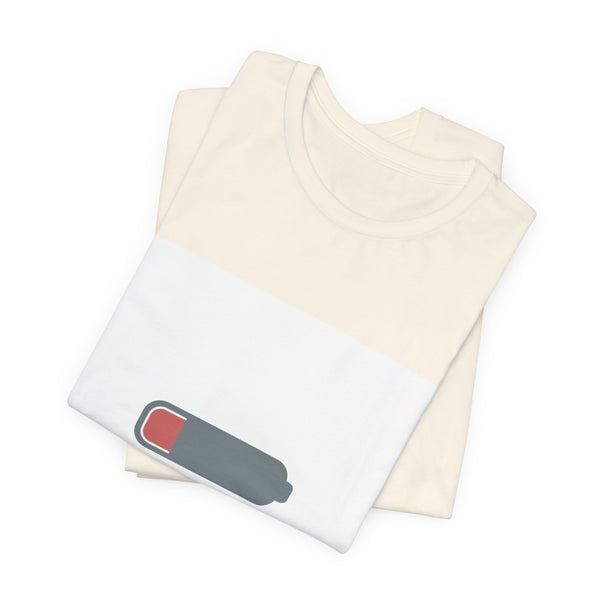 Social Battery Crash Tee | Introvert Shirt, Battery Icon Humor