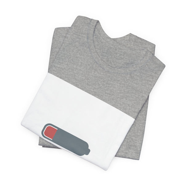 Social Battery Crash Tee | Introvert Shirt, Battery Icon Humor