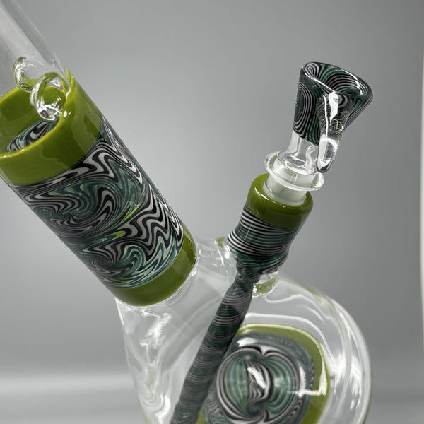 Augy Glass Green Worked Beaker