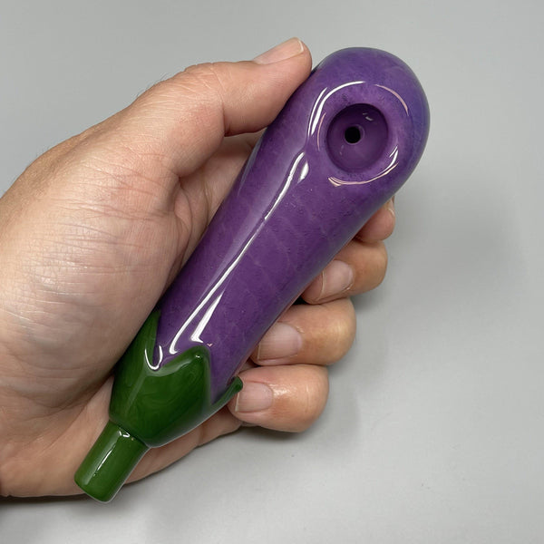 Eggplant Pipe by Empire Glassworks