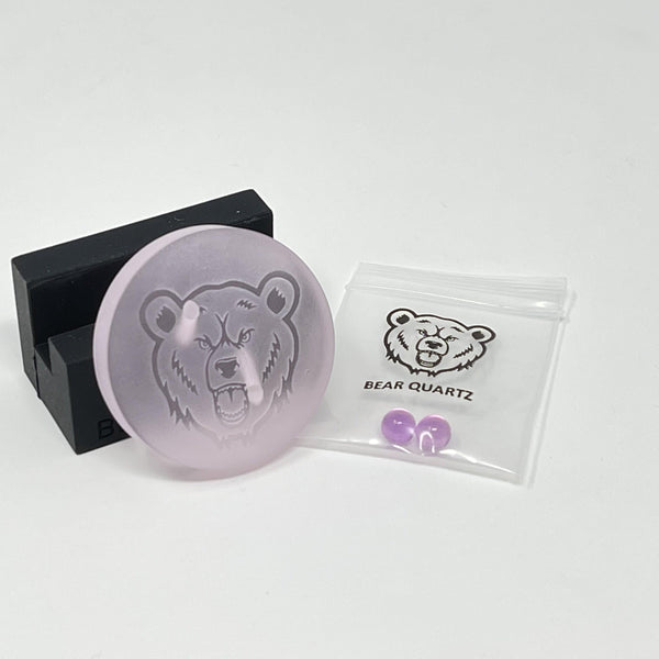 Bear Quartz Frosty Spinner Disk with Pearls (Limited Edition)