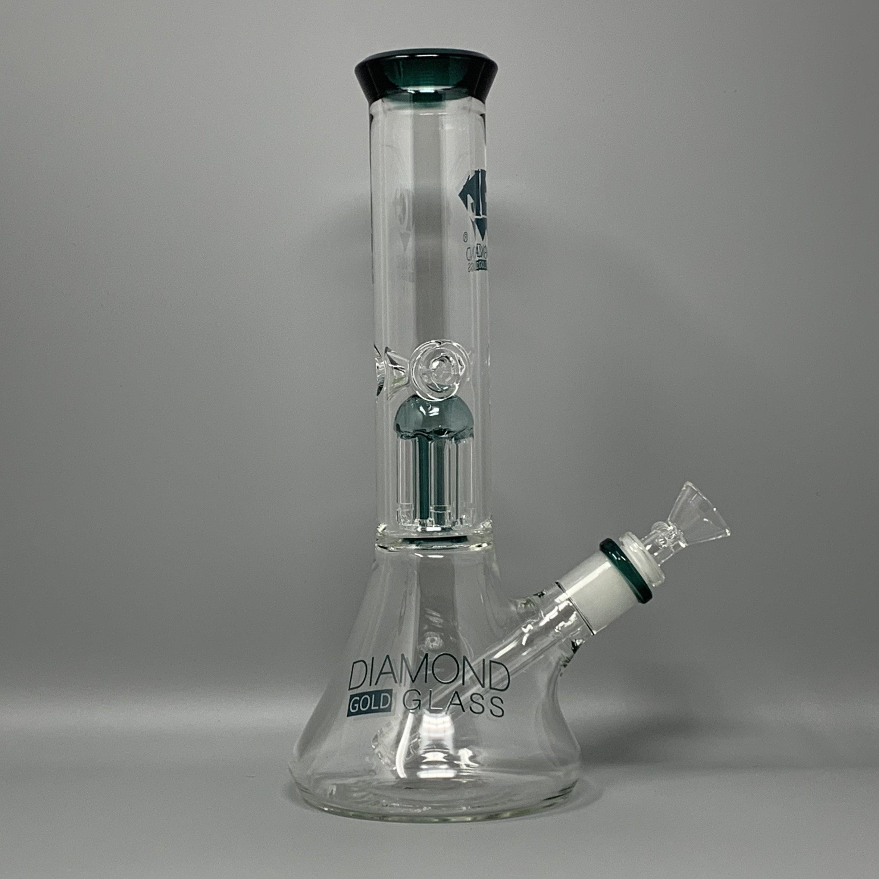 Diamond Glass Beaker Tree Perc | The Glass Warehouse