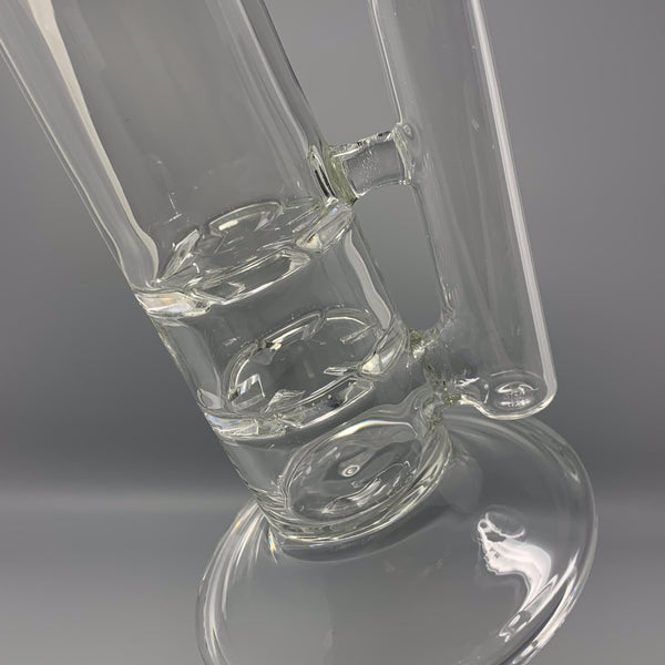 House Glass Bottleneck Double Turbine, 12 inch Straight