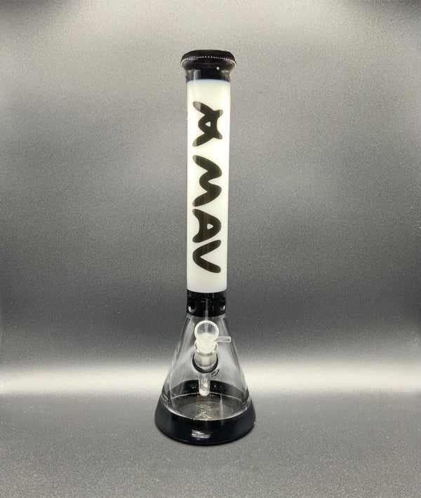MAV 18” Hermosa Beaker Bong (Black and White)
