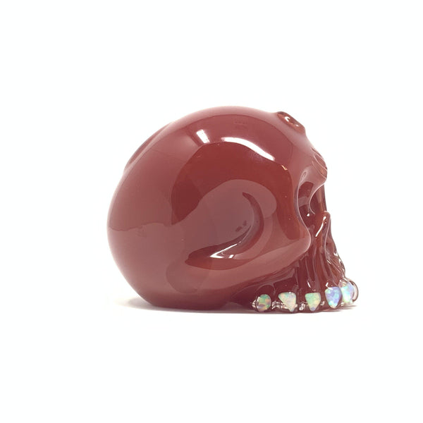 Red Skull with Opal Grill by Carsten Carlile