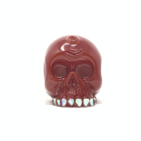 Red Skull with Opal Grill by Carsten Carlile